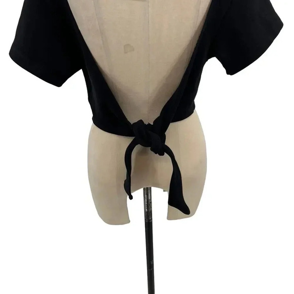Vintage Souls Juicy Backless Rib Crop Top Black Las Vegas Rhinestone Size Medium - Picture 8 of 12